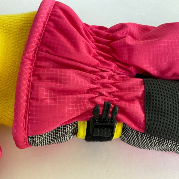 Youth-sized NANDN Cold Weather Gloves Hot Pink/Yellow Size Small NWT - Picture 4 of 7